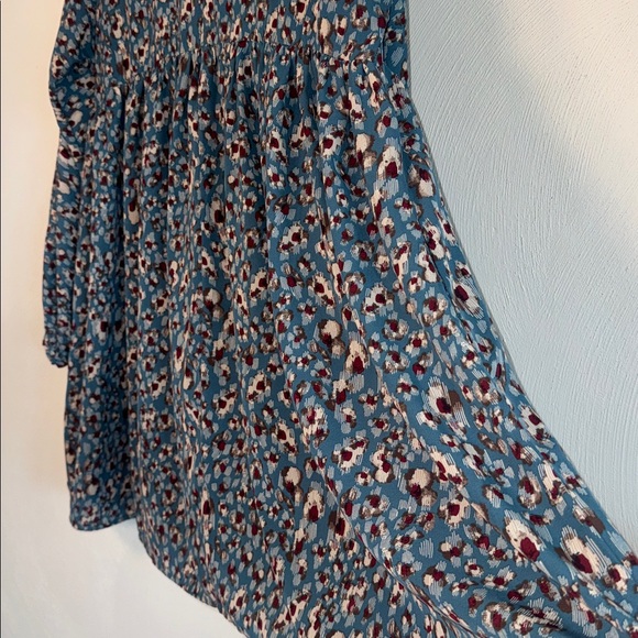 Umgee Baby Doll Midi Patterned Dress with Pockets. - Picture 5 of 7